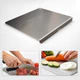 Tábua Inox 304 58x38 com Dobra para Bancada Profissional Corte Carne Churrasco Cozinha Gourmet
