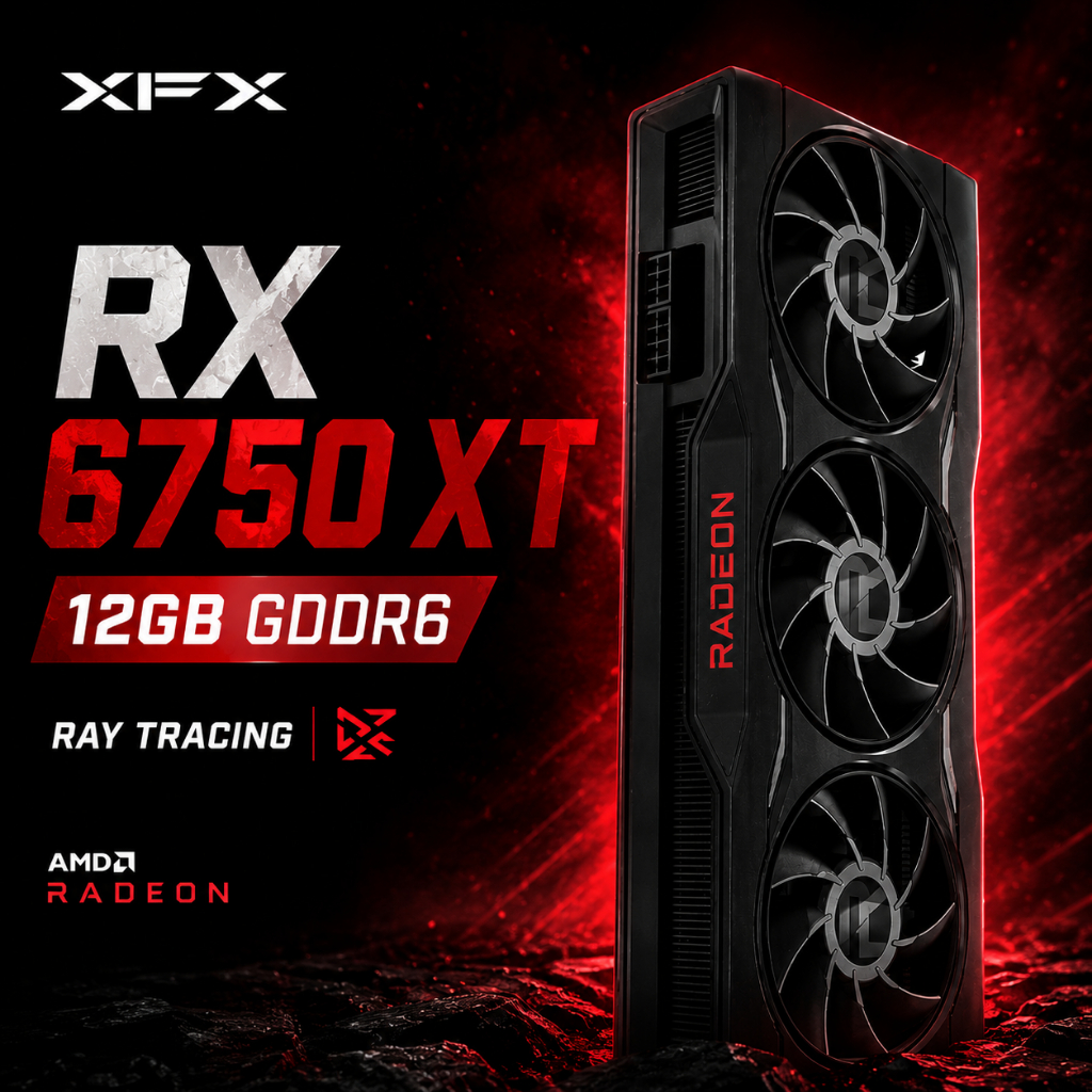 Radeon RX 6750 XT XFX 12GB GDDR6 Placa de Vídeo | Shopee Brasil