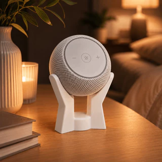 Suporte Alexa Echo Dot Max Base Estável Decorativa Branco Preto Premium