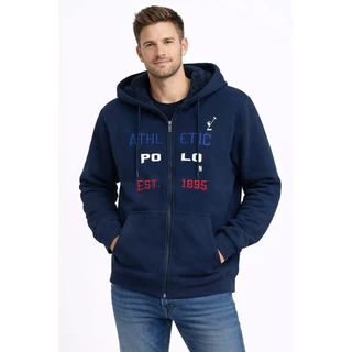 Jaqueta Masculino De Moletom Polo Forrada Com Capuz Modelo Canguru Com Ziper