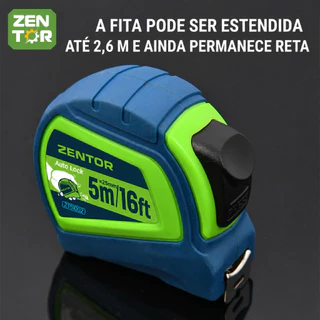 Trena DELI ZENTOR 3m 5m 8m Profissional Emborrachada com Trava Automática Fita de Aço