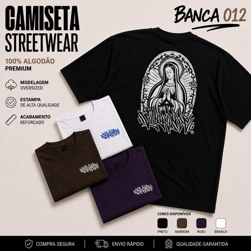 【L】Guadalupe S/S Shirt Camiseta Nossa Senhora de Guadalupe Oversized StreetWear 100