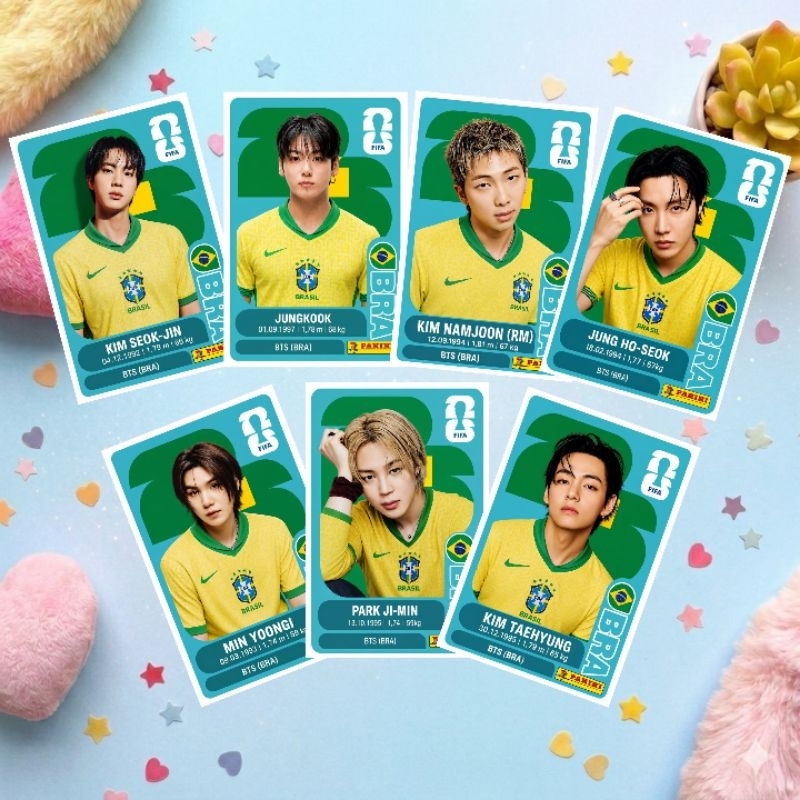 BTS FCトレカ Kit BTS Brasil Edition - Photocards Exclusivos + Figurinhas +