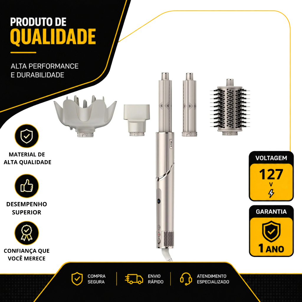 MODELADOR SHARK FLEXSTYLE SECADOR DE CABELO CACHEADOS E CRESPOS