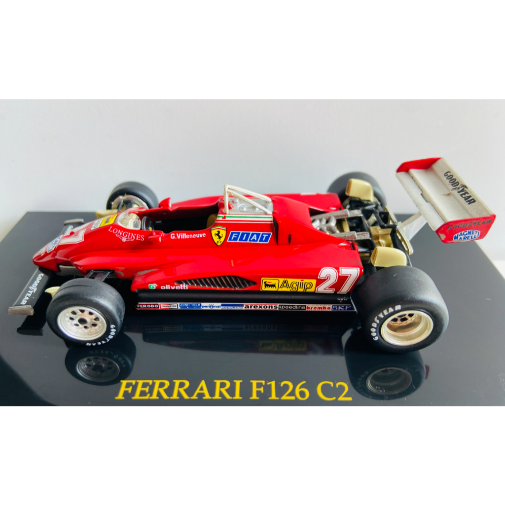 Miniatura Ferrari F126 C2 - Gilles Villeneuve - 1982 - Fórmula 1