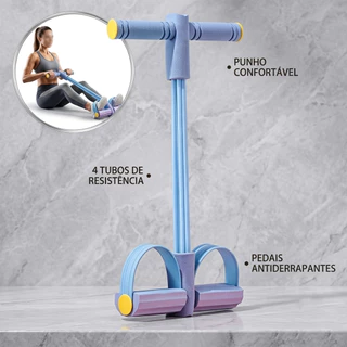 Kit Portátil Elástico Extensor - 4 Elásticos, Tensão Forte, Multi Função, Academia e Em Casa