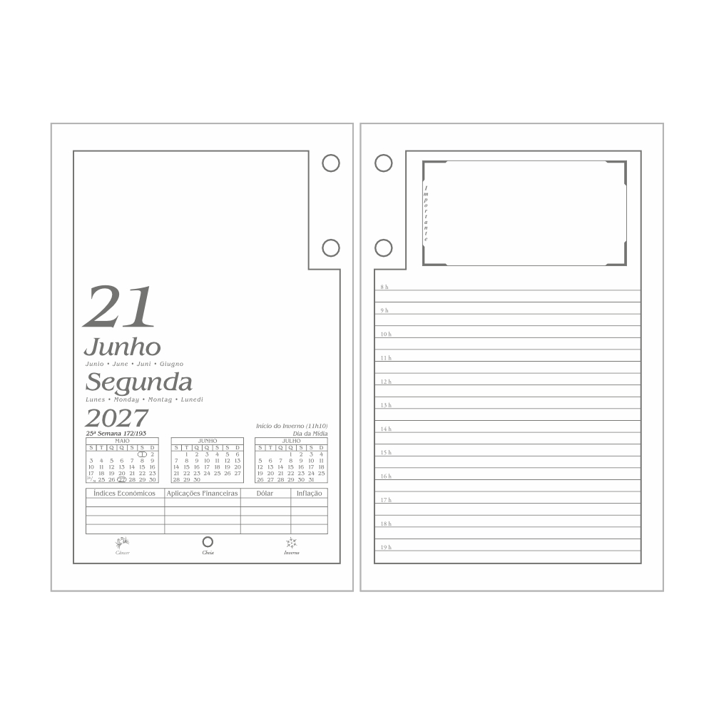 Refil Calendário de Mesa 2027 Redoma R501 | Shopee Brasil