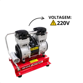 Compressor de Ar para Poço Artesiano e Uso Profissional Isento de Óleo 2CV 220V Motomil CMI-8,0 AD