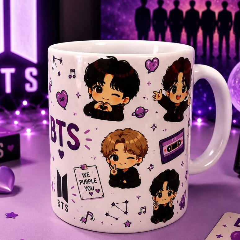 Caneca BTS Chibi