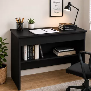 Mesa De Escritório Home Office Compacta Em Madeira
