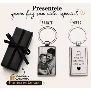 Chaveiro de AÇO com foto ( Foto e Frase ou Ambos lados com foto )