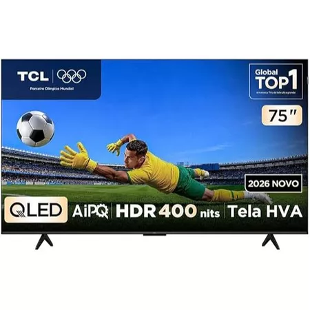 Smart TV TCL 75 Polegadas QLED 4K P7L WiFi Bluetooth Google TV HDR10 120 Hz VRR AIPQ 75P7L