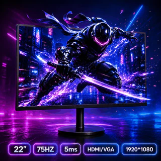 Monitor LCD 22 Full HD 1920×1080 75Hz VESA 75mm 16:9 HDMI VGA 5ms