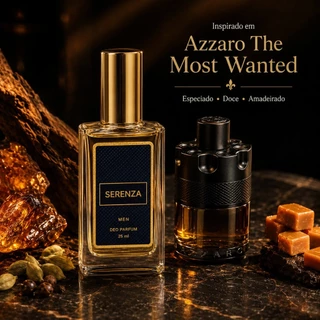 Perfume Masculino Serenza 25ml Deo Parfum Notas Cardamomo Caramelo Toffee Madeira de Âmbar
