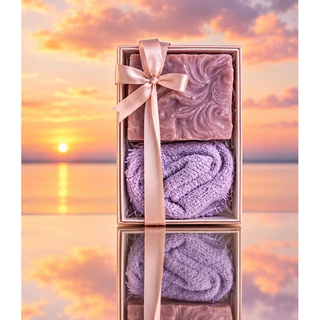 ✨ Kit Presente Spa Relaxante Premium – 03 unidades com 01 Sabonete Artesanal e 01 Toalha Macia de rosto