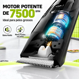 Aparador de Pelos Enchen Spark 3 Máquina de Barbear 7500RPM IPX7 Lâmina de Cerâmica Removível e Lavável Luz LED 4 Pentes