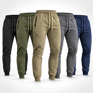 Calça Masculina Com Elastano Esportiva Fitness Slim Fit Poliamida