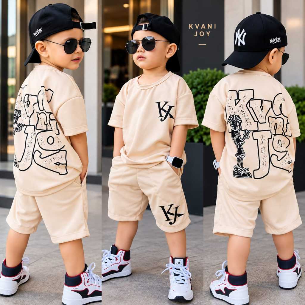 Conjunto Infantil Masculino De Verão – Camisa + Bermuda – Tamanho 2 Ao 12 Anos