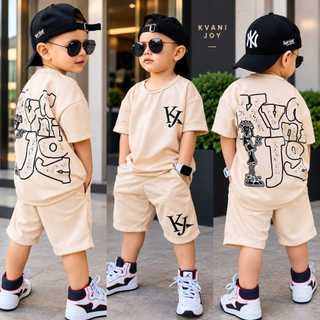 Conjunto Infantil Masculino De Verão - Camisa + Bermuda - Tamanho 2 Ao 12 Anos