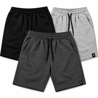 Kit 3 Bermuda Moletom G1 G2 G3 G4 Masculina Casual Short Plus Size