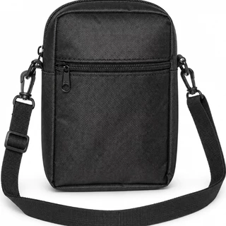 Shoulder Bag Transversal Unissex Bolsa Pequena Alça Ajustável Pochete Preta