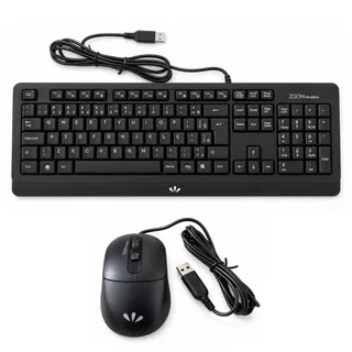 Kit Teclado e Mouse USB Zoom Haed'Desk PRETO