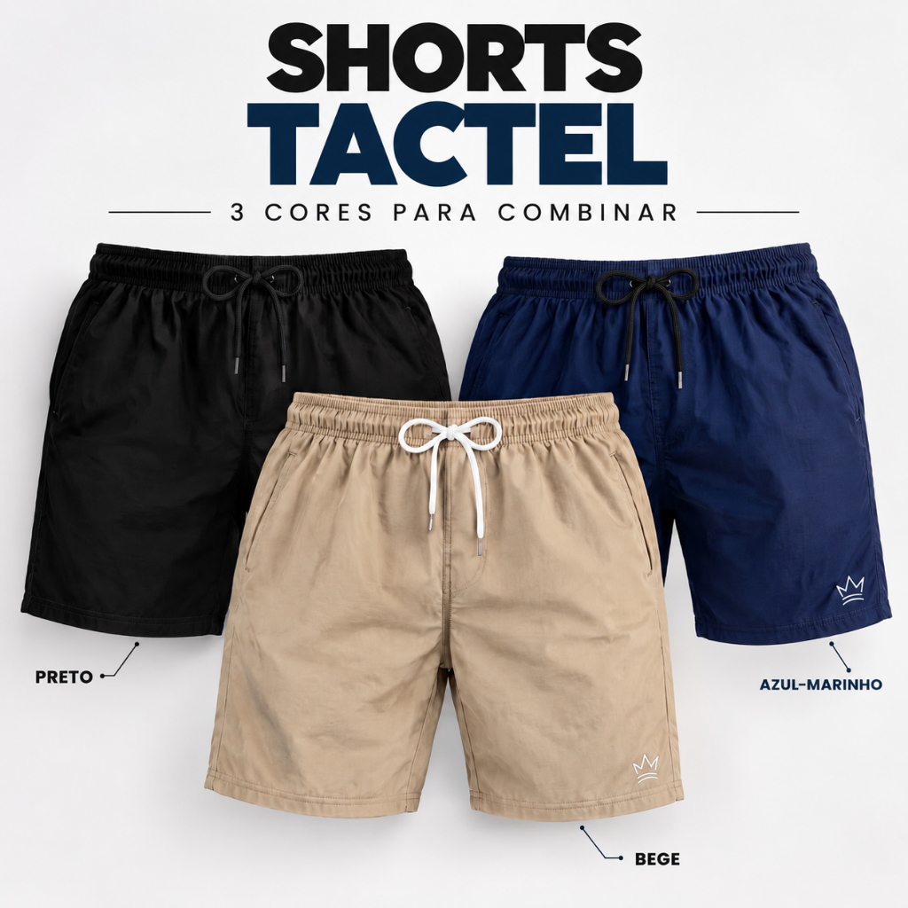 Bermuda Masculina Tactel Elastano Grande 46 XG Liso Praia Verão Academia Treino Corrida Caminhada Elástico Na Cintura