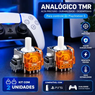 Kit 2/4 Joystick Analógico TMR Magnético Anti Drift para PS5 DualSense, Alta Precisão, Substituição 3D