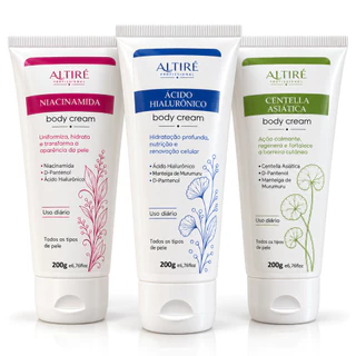 Creme Hidratante Corporal Altiré 200g Niacinamida Ácido Hialurônico Centella Asiática Pantenol Hidratação Intensa