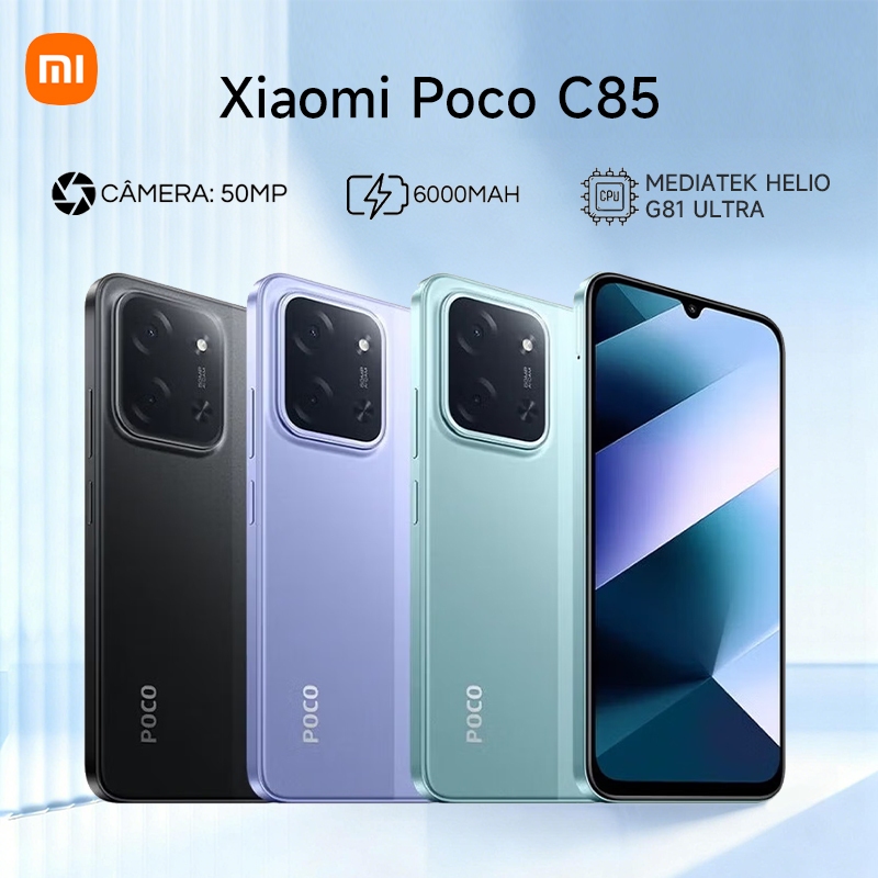 Celular Xiaomi Poco C85 256GB/128GB Versão Global NFC Dual Sim Câmera 50MP Bateria 6000mAh NOVO