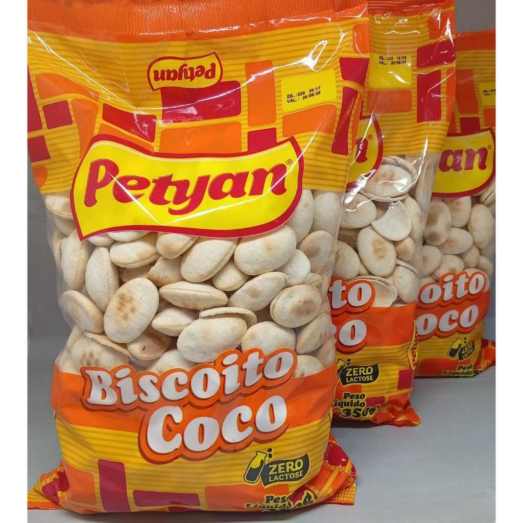 Biscoito Pocazoi Petyan 350g - Sabor Coco Tradicional Ideal para o Café ...