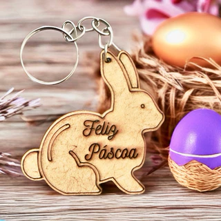 KIT Chaveiro Coelho Páscoa  MDF já vão todos montados, Páscoa, festa em Oferta na Shopee