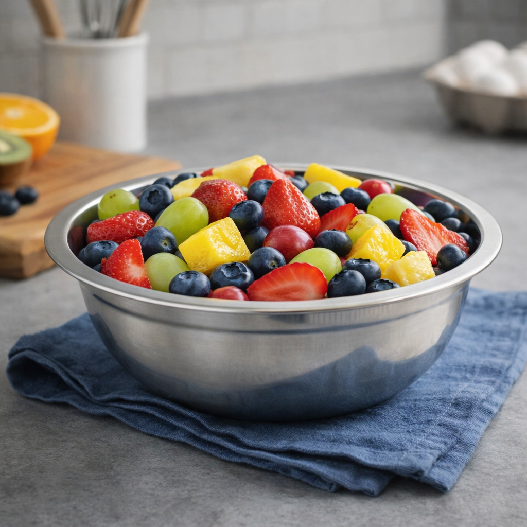 KIT Tigela Bowl de Aço Inox 15cm Multiuso Resistente para Sa