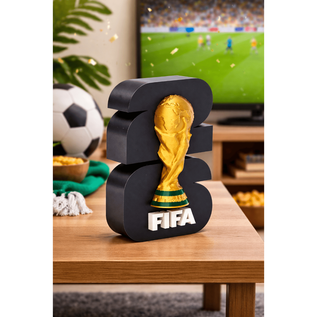 Decoração Copa do Mundo FIFA 2026 Taça Troféu com Logo 26 Decorativo ...
