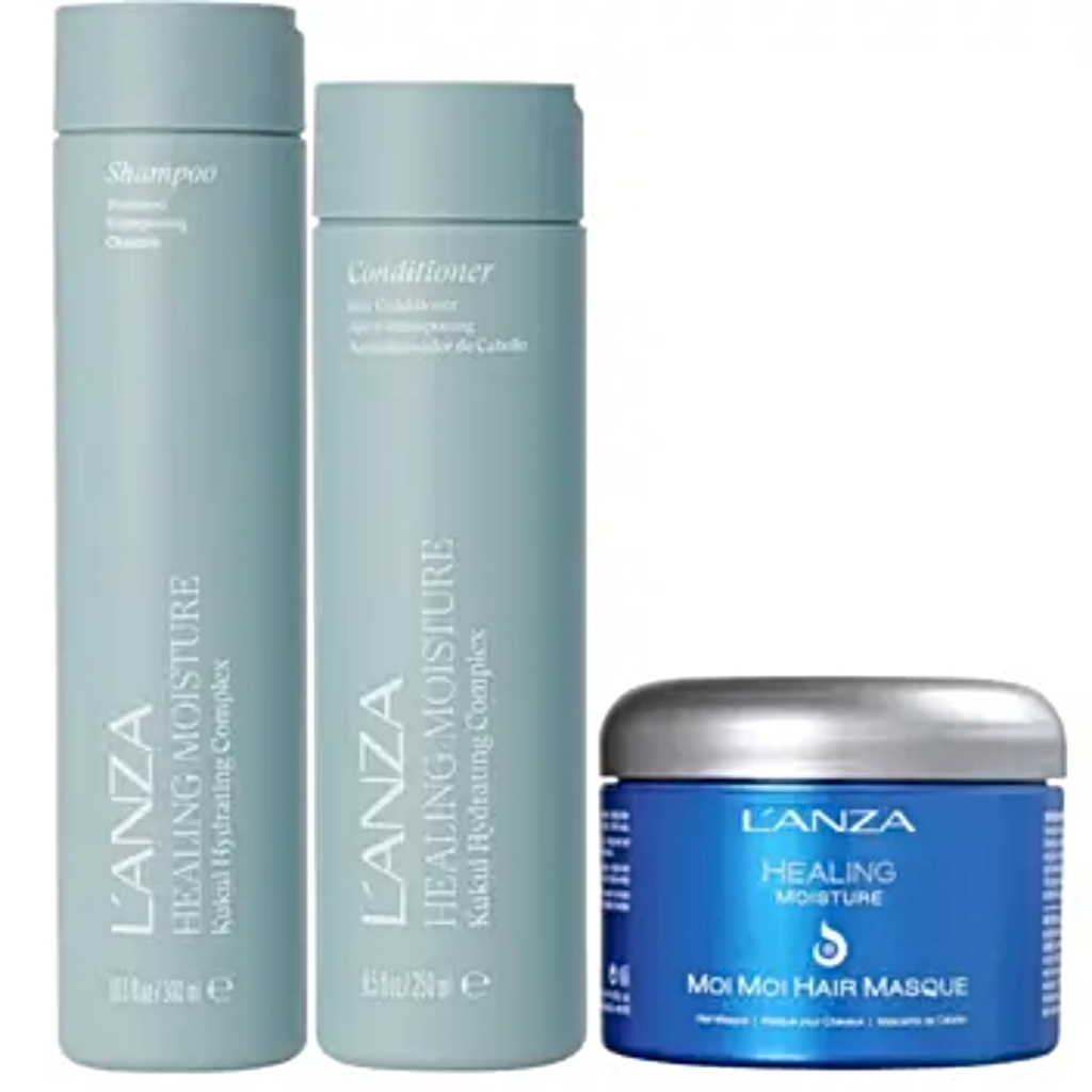 Kit Lanza Healing Moisture Shampoo+ Cond+ Máscara Moi Moi | Shopee