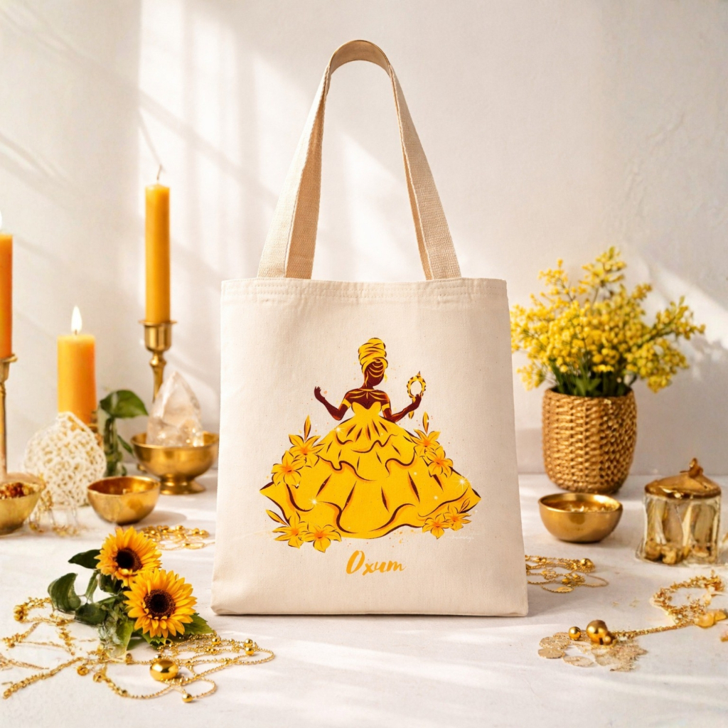 Bolsa Ecobag Com e Sem Ziper Umbanda Orixá Oxum Candomblé Algodão Cru ...