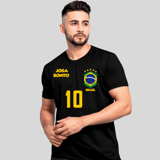Camiseta Masculina DryFit Brasil Torcida Copa do Mundo ACADEMIA TREINO CORRIDA CROSS FIT em Oferta na Shopee