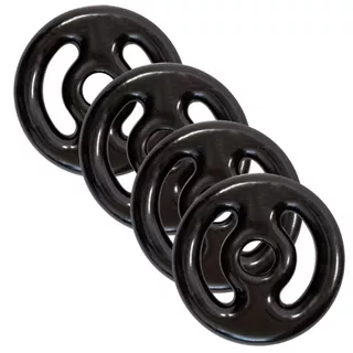 Kit 4 Anilhas (4x2 KG) Emborrachadas Revestidas Ideal para Treino em Casa e Academia