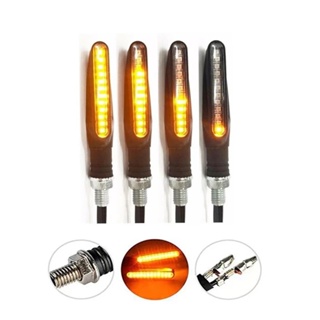 Luz De Direção Da Motocicleta Kit 4 Peças Pisca Palito Slim De Seta Led Sequencial Esportiva Para Moto Amarelo Universal
