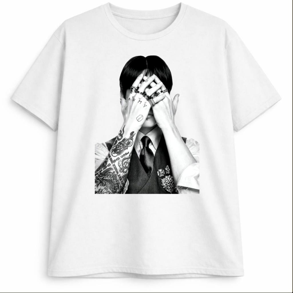 Camiseta Plus Size BTS Arirang OT7 Membros Kpop Estampa HD Premium