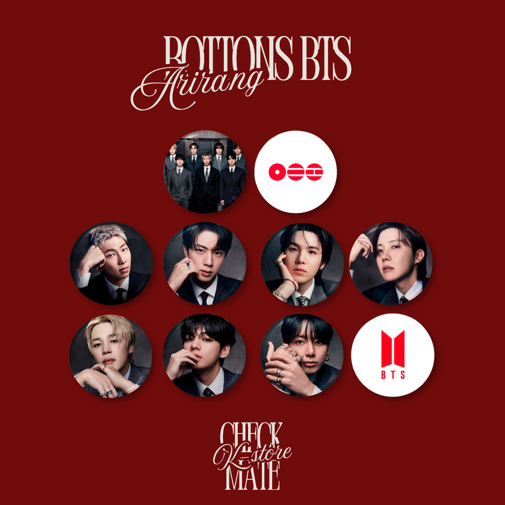 10 Bottons K-Pop BTS Arirang | Shopee Brasil
