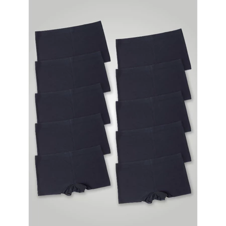 Kit com 10 Calcinhas Boxer Boyshort Sem Costura Segunda Pele