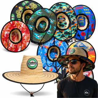 CHAPÉU DE PRAIA PALHA NATURAL COM REGULADOR /ABA LARGA PROTEÇAO SOLAR UV PRAIA VERÃO CAMINHONEIRO