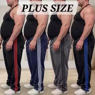 Kit 2 Calça Plus Size Masculino Esportivo Jogger Flanelado, Academia, Trabalho, Casual