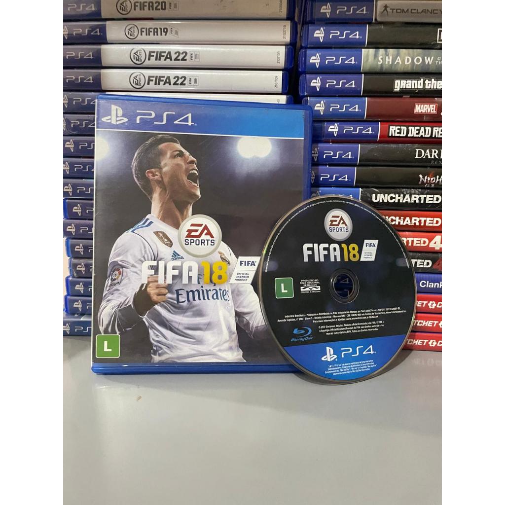 FIFA 18 JOGO DE FUTEBOL MÍDIA FÍSICA USADO PS4 SEM RISCO E TESTADO