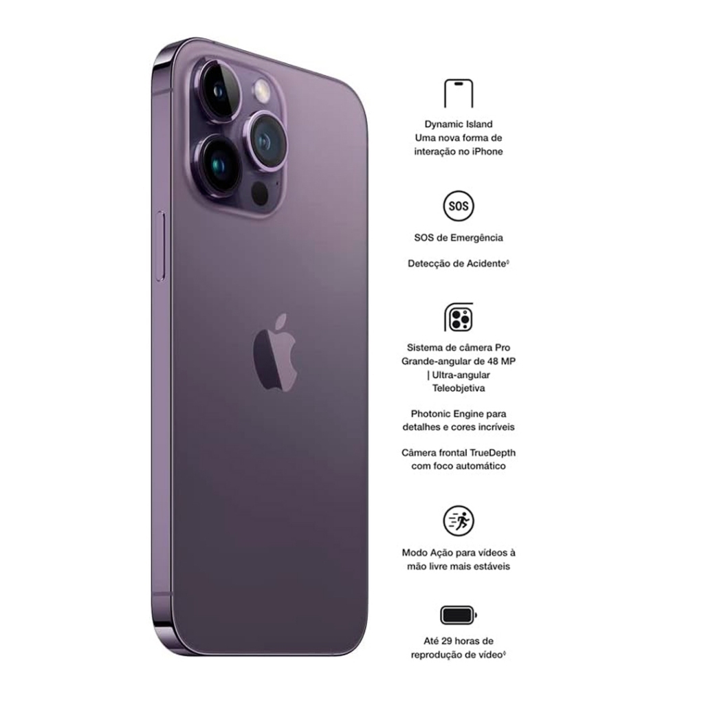 Celular iPhone 14 PRO e PRO MAX 128gb CPO 5G E-sim Lacrado