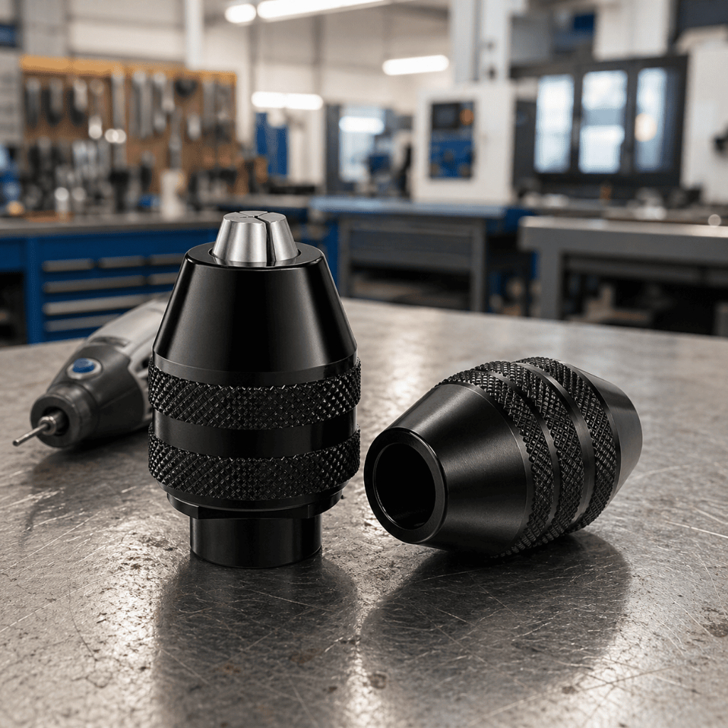 Mini Mandril Aperto Rápido 7mm Micro Retífica 4486 Pinça Longo 9