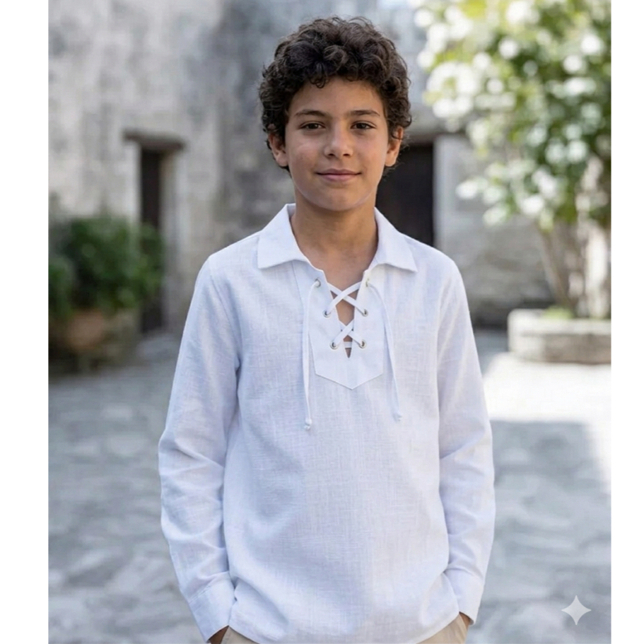 Camisa Bata Lisa Manga Longa Baby Infantil Juvenil Alfa 1545