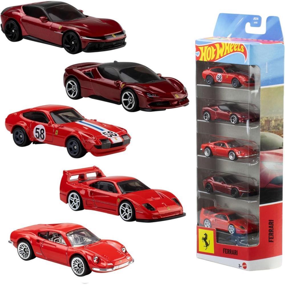 Hot Wheels Pack 5 Ferrari Colecionável Original Mattel | Shopee Brasil