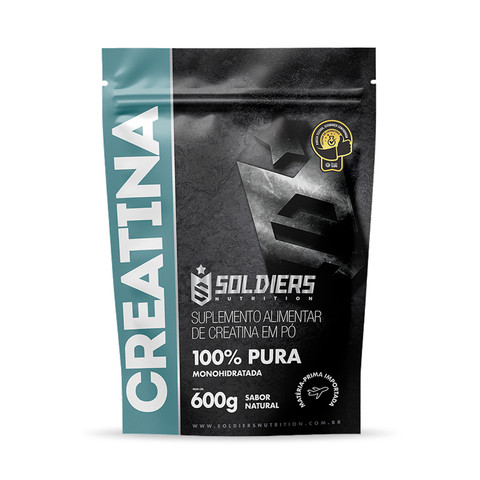 Creatina Monohidratada 600g 100% Pura Importada Soldiers Nutrition Suplemento Performance Muscular Força — foto 1 — Achou Levou Brasil